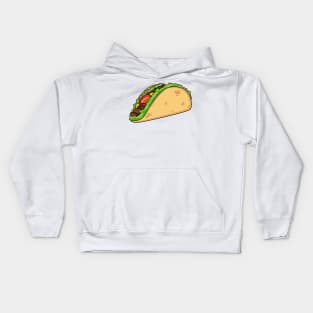 Taco cartoon illustration Kids Hoodie